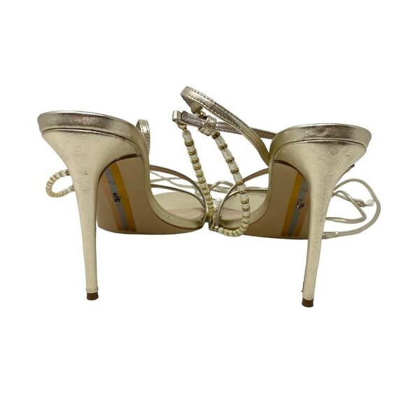 Sam Edelman Womens Scarlette Leather Ankle Wrap Evening Heels Shoes 8.5 *READ* - Picture 6 of 9